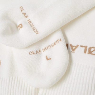 Shop Olaf Hussein Ølåf Sock In White
