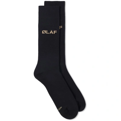 Shop Olaf Hussein Ølåf Sock In Black