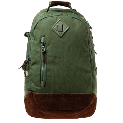 Shop Visvim Cordura 20l Veggie Suede Backpack In Green