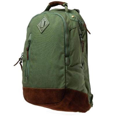 Shop Visvim Cordura 20l Veggie Suede Backpack In Green