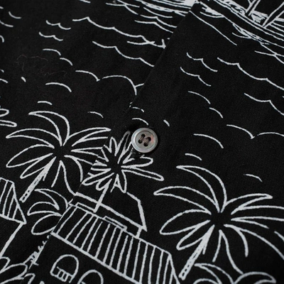 Shop Orslow Aloha Shirt In Black