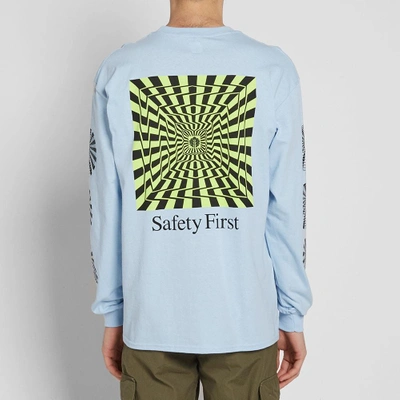 Shop Sasquatchfabrix Long Sleeve Safety First Tee In Blue