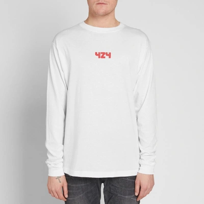 Shop 424 Long Sleeve Death Star Tee In White