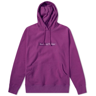 Shop Raised By Wolves Box Logo Popover Hoody In Purple