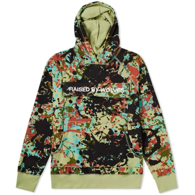 Shop Raised By Wolves Cargo Popover Hoody In Green