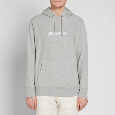 Shop Raised By Wolves Box Logo Popover Hoody In Grey