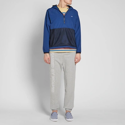 Shop Raised By Wolves Mesh Pocket Popover Jacket In Blue