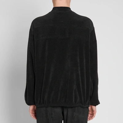 Shop Sever Velour Embroidered Sweat In Black