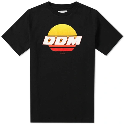 Shop Drôle De Monsieur Sunset Logo Tee In Black