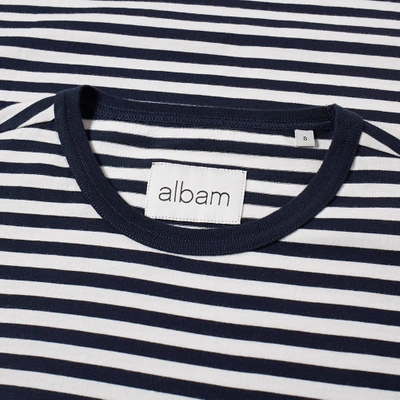 Shop Albam Simple Stripe Tee In Blue