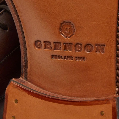 Shop Grenson Curtis Derby Shoe In Brown