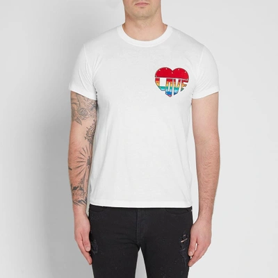 Shop Valentino Love & Star Print Tee In White