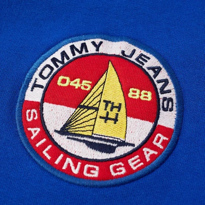 Shop Tommy Jeans 5.0 90s Sailing Logo Hoody In Blue