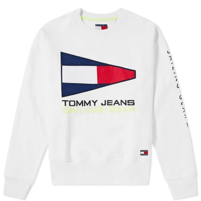 Shop Tommy Jeans 5.0 Women's 90s Sailing Logo Crew Sweat In White