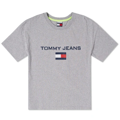 Shop Tommy Jeans 5.0 Women's 90s Logo Tee In Grey