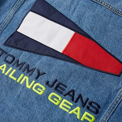Shop Tommy Jeans 5.0 Women's 90s Logo Denim Jacket In Blue