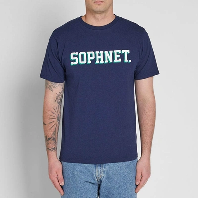 Shop Sophnet . College Logo Tee In Blue