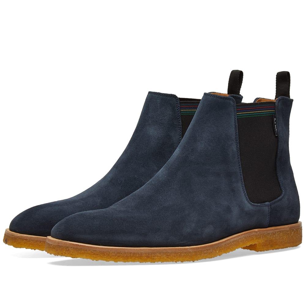 paul smith blue suede chelsea boots