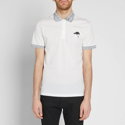 Shop Alexander Mcqueen Embroidered Motif Polo In White