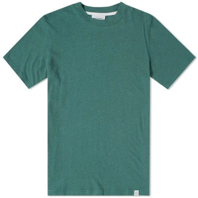 Shop Norse Projects James Cotton Linen Tee In Green