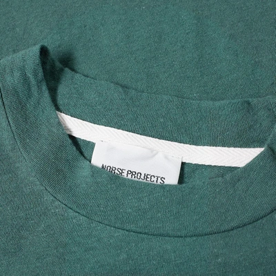 Shop Norse Projects James Cotton Linen Tee In Green