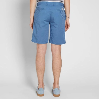 Shop Norse Projects Aros Light Twill Short In Blue
