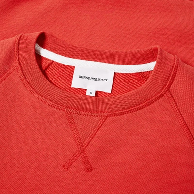 Shop Norse Projects Ketal Summer Classic Crew Sweat In Red