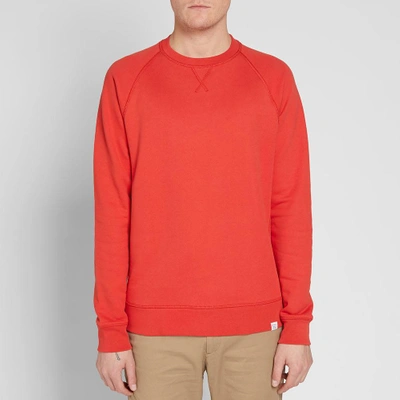 Shop Norse Projects Ketal Summer Classic Crew Sweat In Red