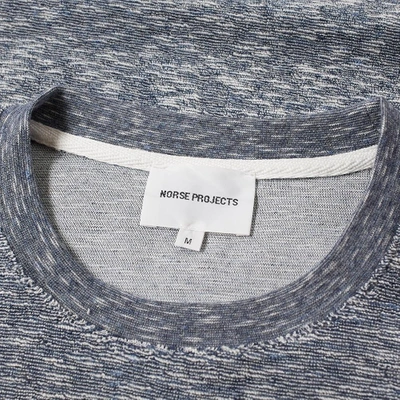 Shop Norse Projects Runi Dry Towelling Sweat In Blue