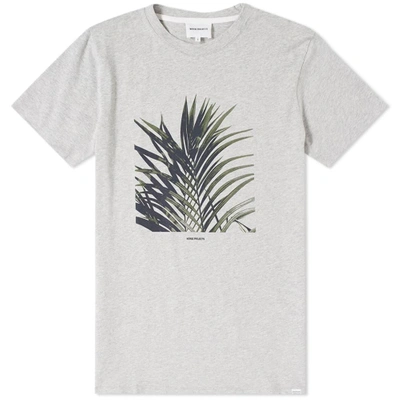 Shop Norse Projects James Palm Print Tee In Grey