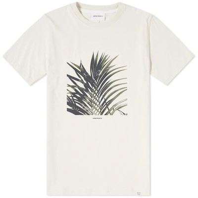 Shop Norse Projects James Palm Print Tee In White