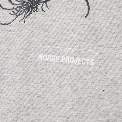 Shop Norse Projects Niels Plant Logo Tee In Grey
