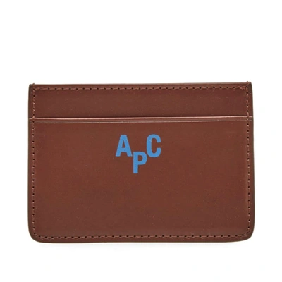 Shop Apc A.p.c. Anzo Card Holder In Brown