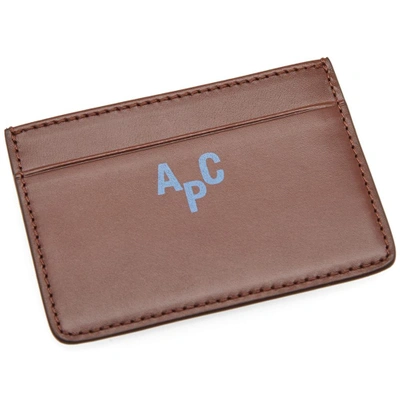 Shop Apc A.p.c. Anzo Card Holder In Brown