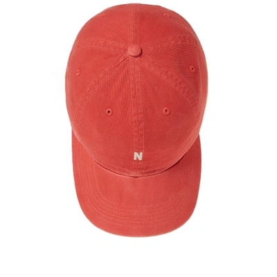 Shop Norse Projects Light Twill Sports Cap In Red