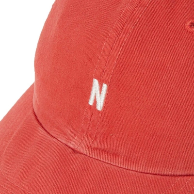 Shop Norse Projects Light Twill Sports Cap In Red