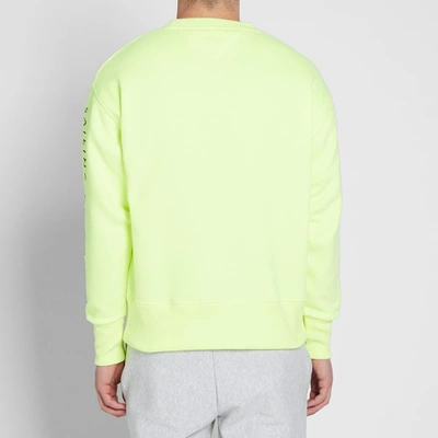 Shop Tommy Jeans 5.0 90s Sailing Logo Neon Sweat In Yellow