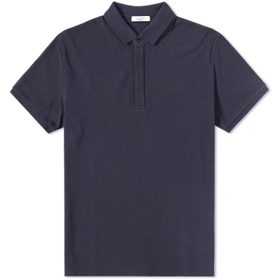 Shop Valentino One Stud Polo In Blue