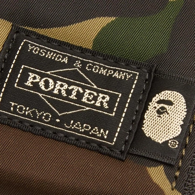 Shop Porter-yoshida & Co A Bathing Ape X Porter 1st Camo Mini Wallet In Green