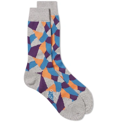 Shop Ayame Socks Terracotta Sock In Grey