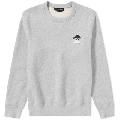 Shop Alexander Mcqueen Embroidered Skull Raven Crew Sweat In Grey