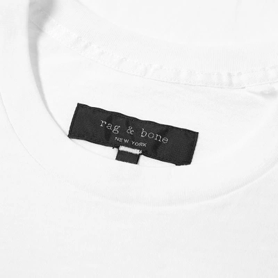 Shop Rag & Bone Logo Stripe Tee In White