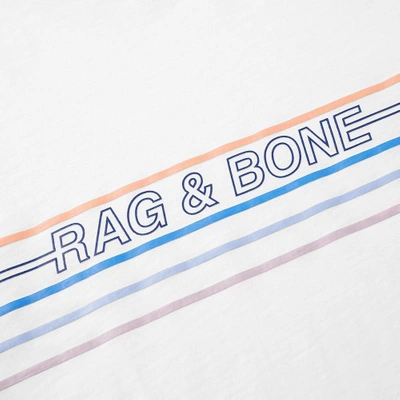 Shop Rag & Bone Logo Stripe Tee In White