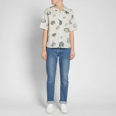 Shop Norse Projects Short Sleeve Carsten Print Shirt In White
