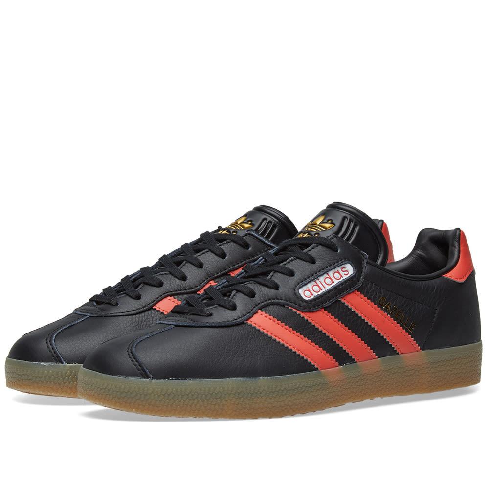 adidas gazelle super black orange