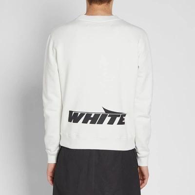 Shop Off-white Wing Off Crew Sweat In Neutrals