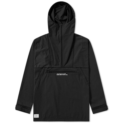 Shop Wtaps Drag-on Hooded Jacket In Black