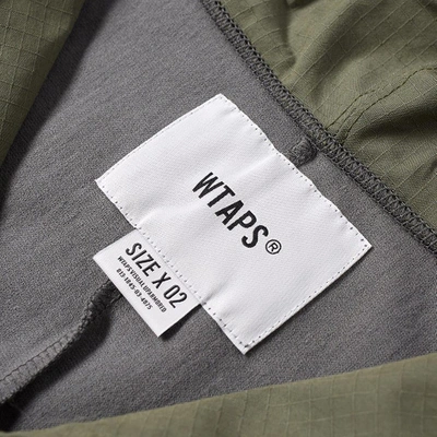 Shop Wtaps Drag-on Hooded Jacket In Green