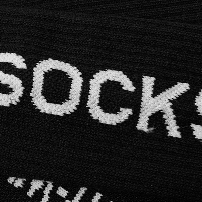 Shop Off-white Quote Sock In Black