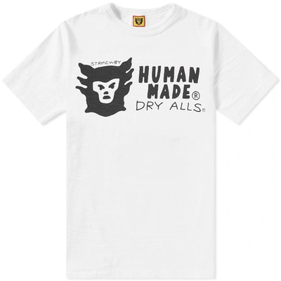 Shop Human Made Wide Logo Tee In White